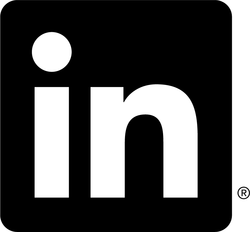Logo LinkedIn, kleines I und n auf weißem Grund